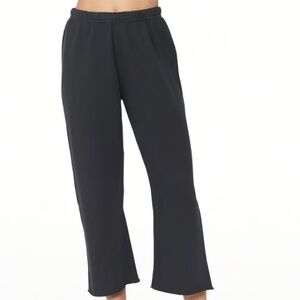 Raw cut terry cropped sweatpants